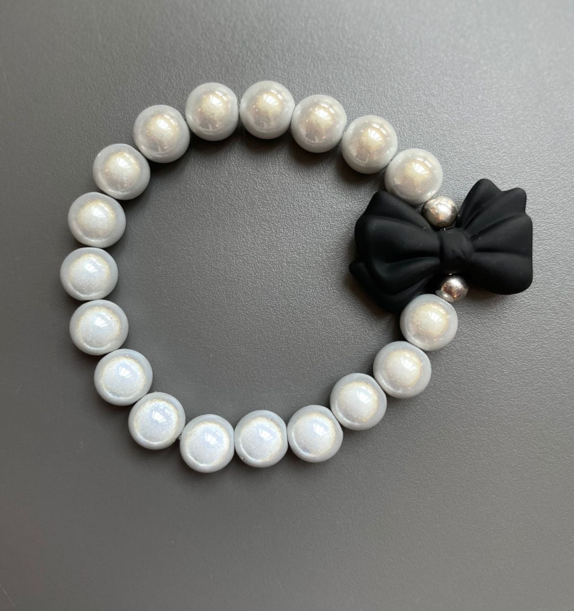 Perlenarmband Coconut Ribbon Black