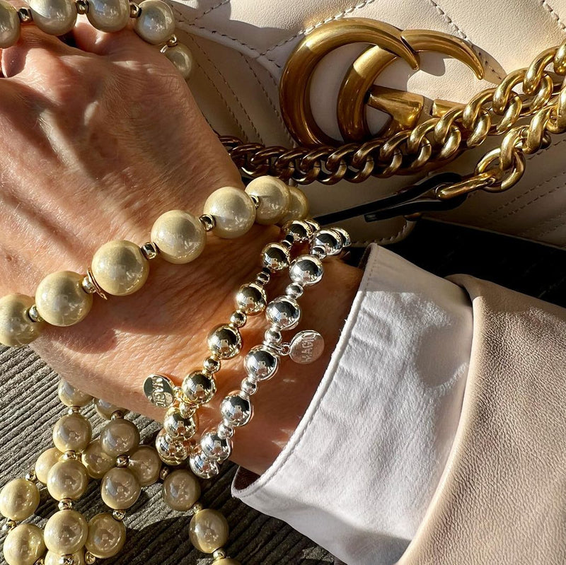 Perlenarmband Eagle Silber