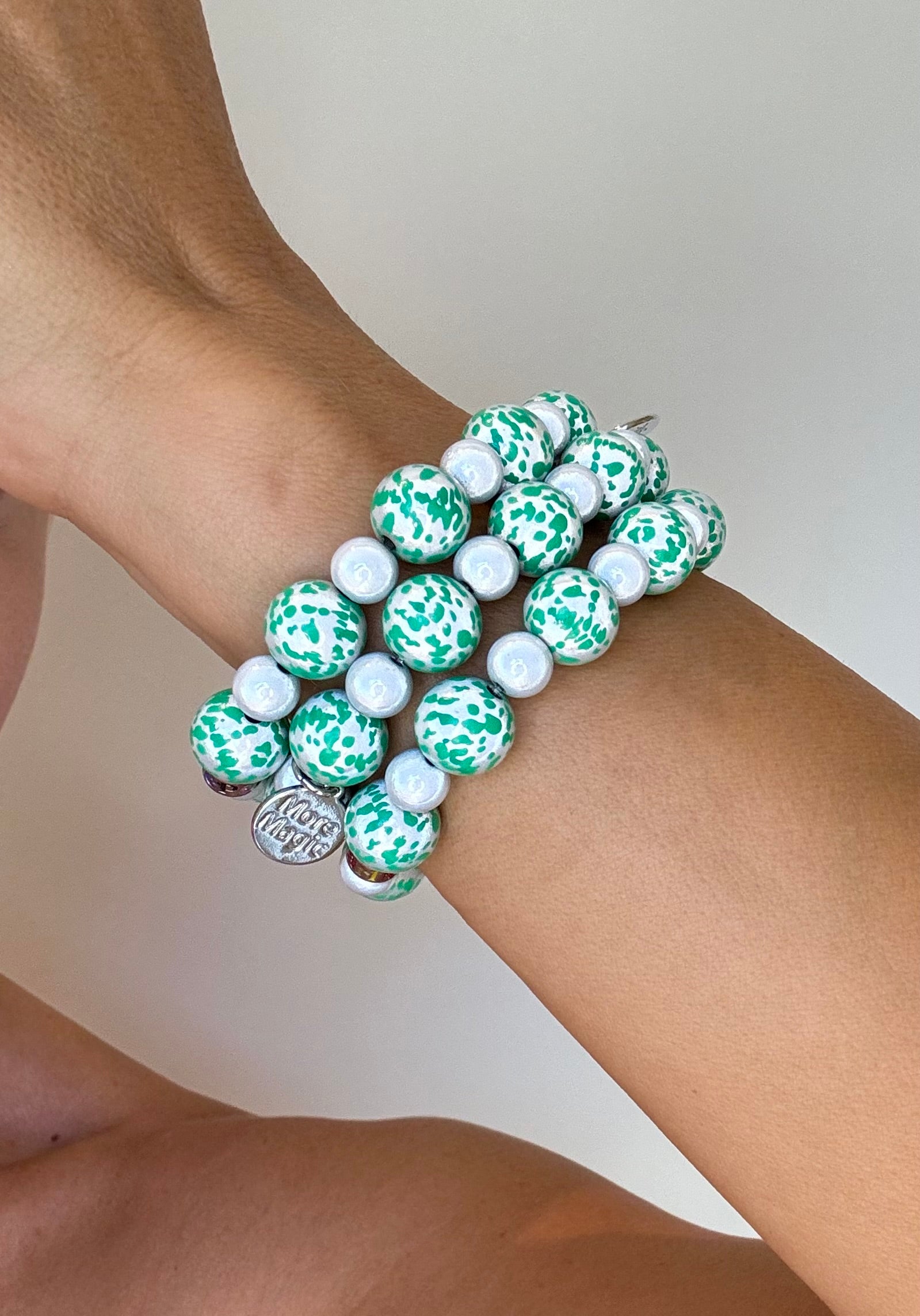 Perlenarmband Leo Mint Coconut