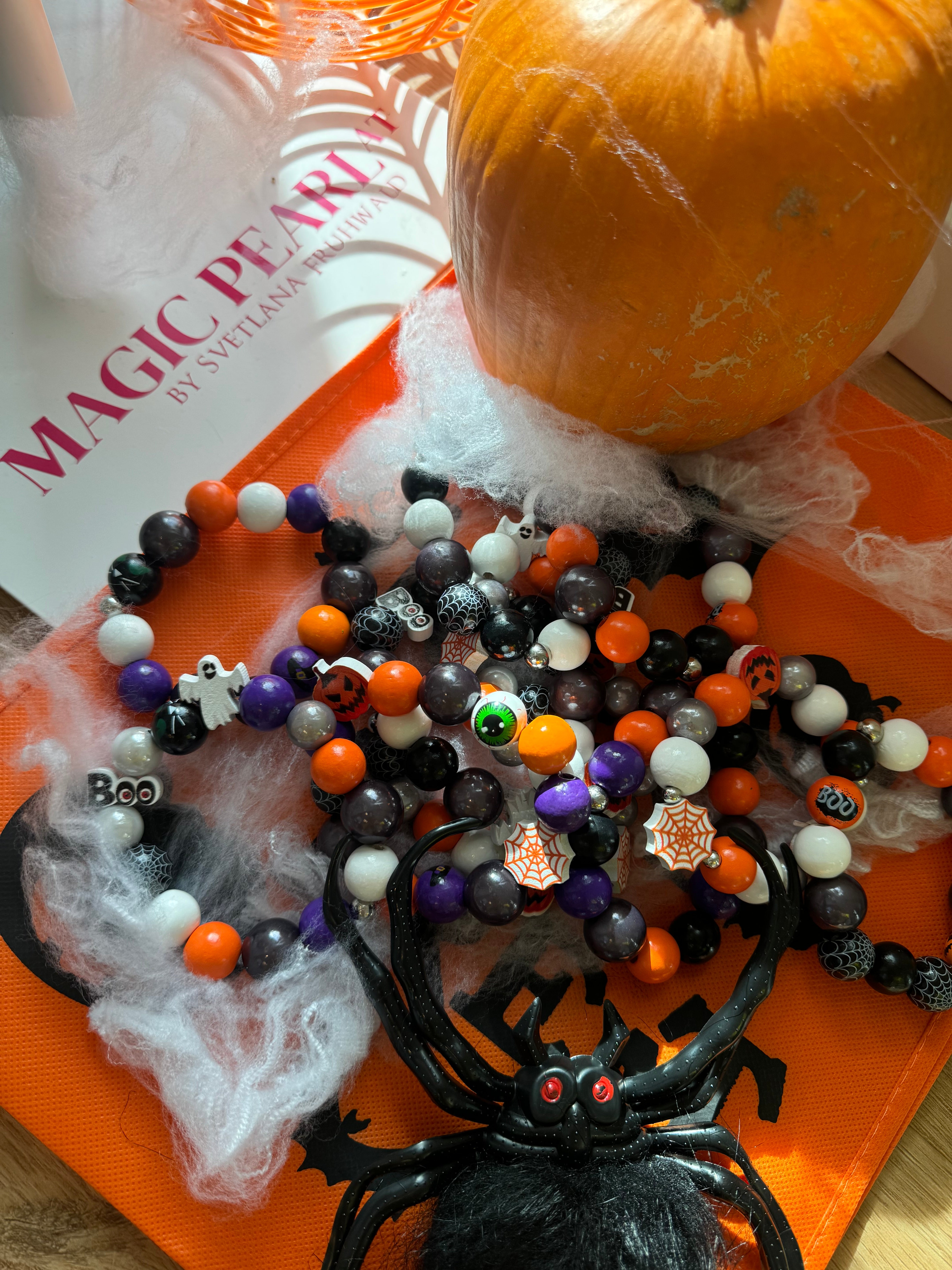 Perlenarmband Anthrazit Crystal