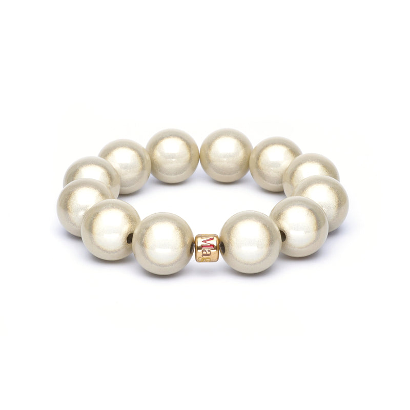 Perlenarmband Big Champagner