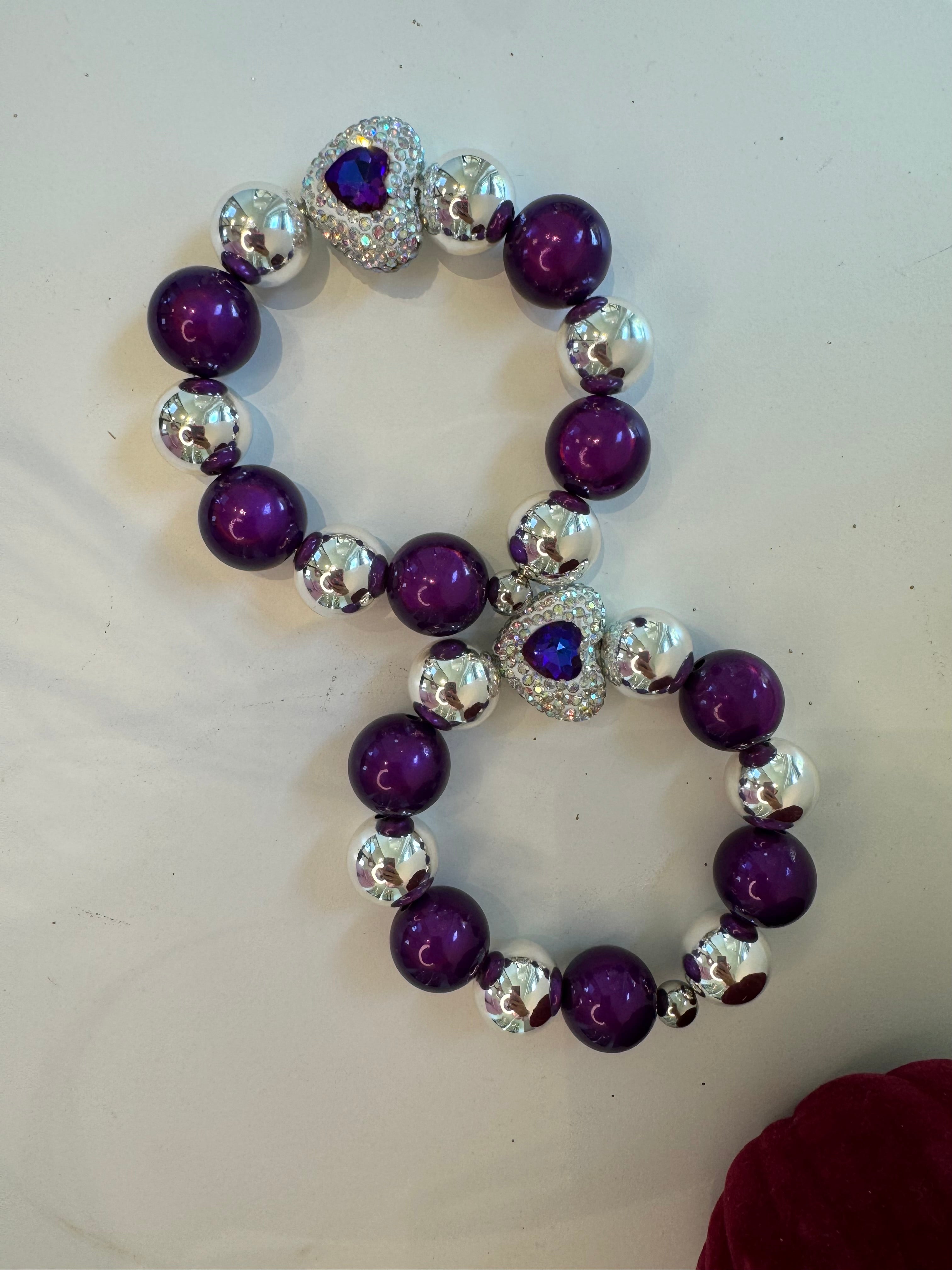 Perlenarmband Berry Crystal