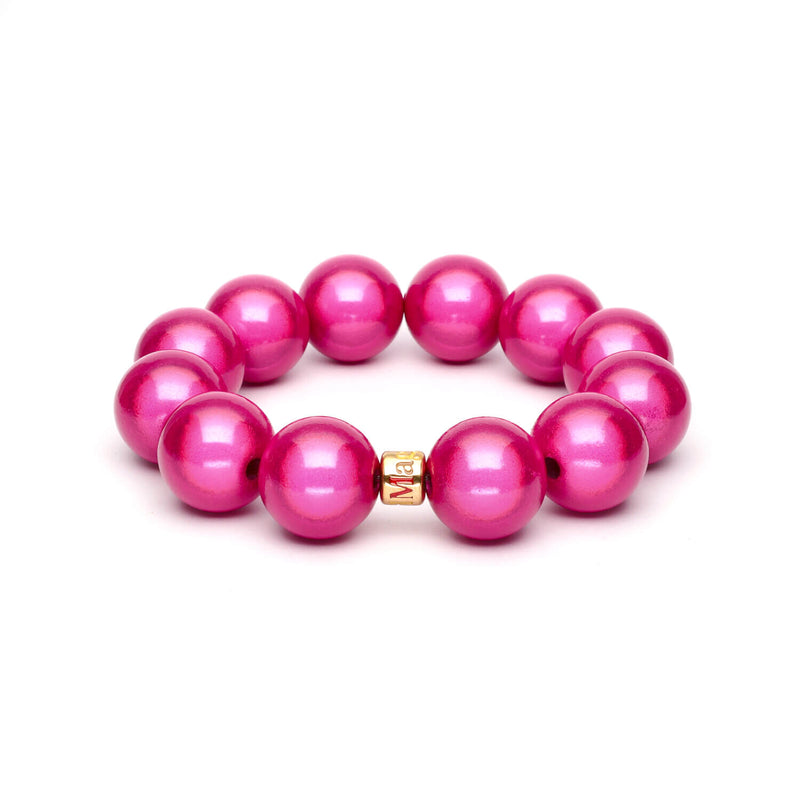 Perlenarmband Big Hot Pink