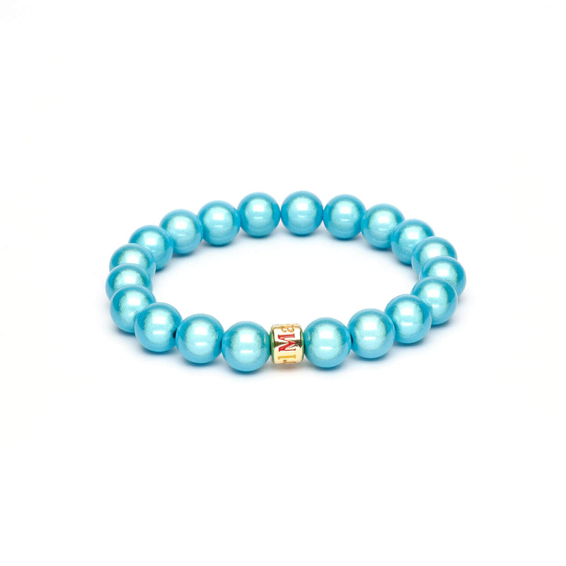 Perlenarmband Aqua